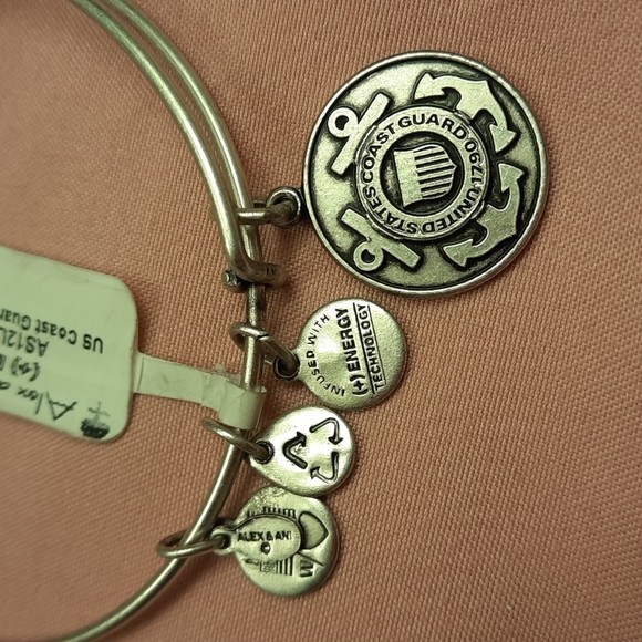 NWT, Alex and Ani U.S. Coast Guard Silver Bracelet - Picture 6 of 9